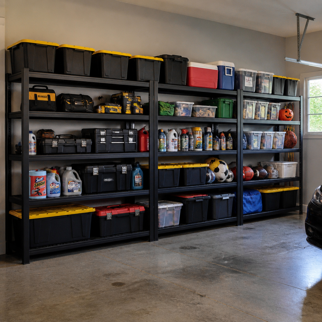 Heavy Duty Garage Shelving Unit for Garage, Basement, Workshop with 5 Steel Shelves 600 lb per Shelf, 60 x 24 x 72 in