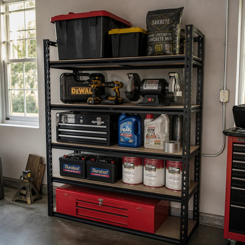 5-Tier Steel Shelving Unit for Kitchen, Pantry &amp; Garage, 404 lb per Shelf, 35.5 x 16 x 72 in