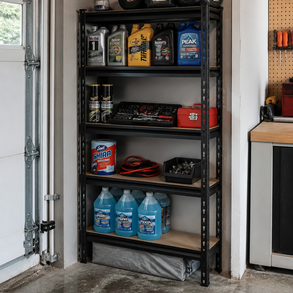 Heavy Duty 5 Tier Steel Shelving Unit for Kitchen, Pantry, Garage with 404 lb per Shelf, 35.5 x 16 x 72 in