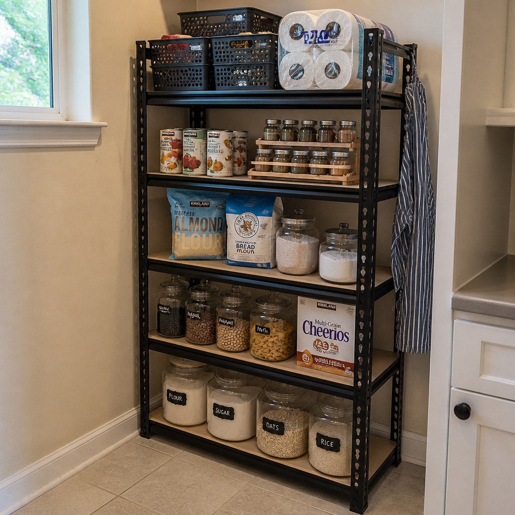 Heavy Duty 5 Tier Steel Shelving Unit for Kitchen, Pantry, Garage with 404 lb per Shelf, 35.5 x 16 x 72 in
