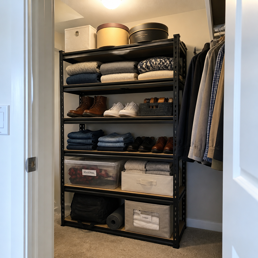 Heavy Duty 5 Tier Steel Shelving Unit for Kitchen, Pantry, Garage with 404 lb per Shelf, 35.5 x 16 x 72 in