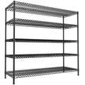 5 Tier Wire Shelving Unit, Heavy Duty Metal Storage Rack, 640 lb per Shelf, Splits into Two Units, 55.5 x 18 x 71 in