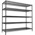 5-Tier Wire Shelving Rack, Splits into Two Units, 640 lb per Shelf, 55.5 x 18 x 71 in